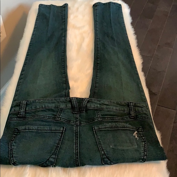 Jolt Rhinestone accented straight leg blue jeans - Picture 3 of 6